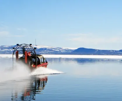 Airboat on water 
